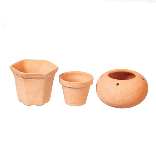 Terra Cotta Pots, 3 pc.